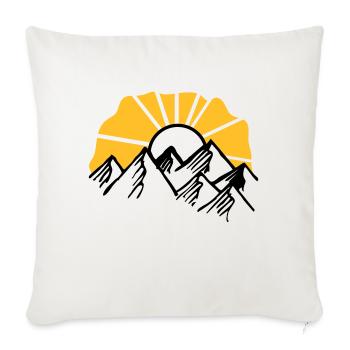 sonne - Sofakissenbezug 45 x 45 cm - Naturweiß  - Vorne