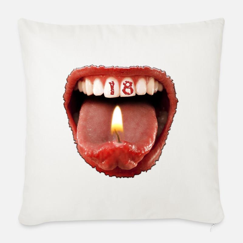 18. Geburtstag - Sofakissenbezug 45 x 45 cm - Naturweiß 