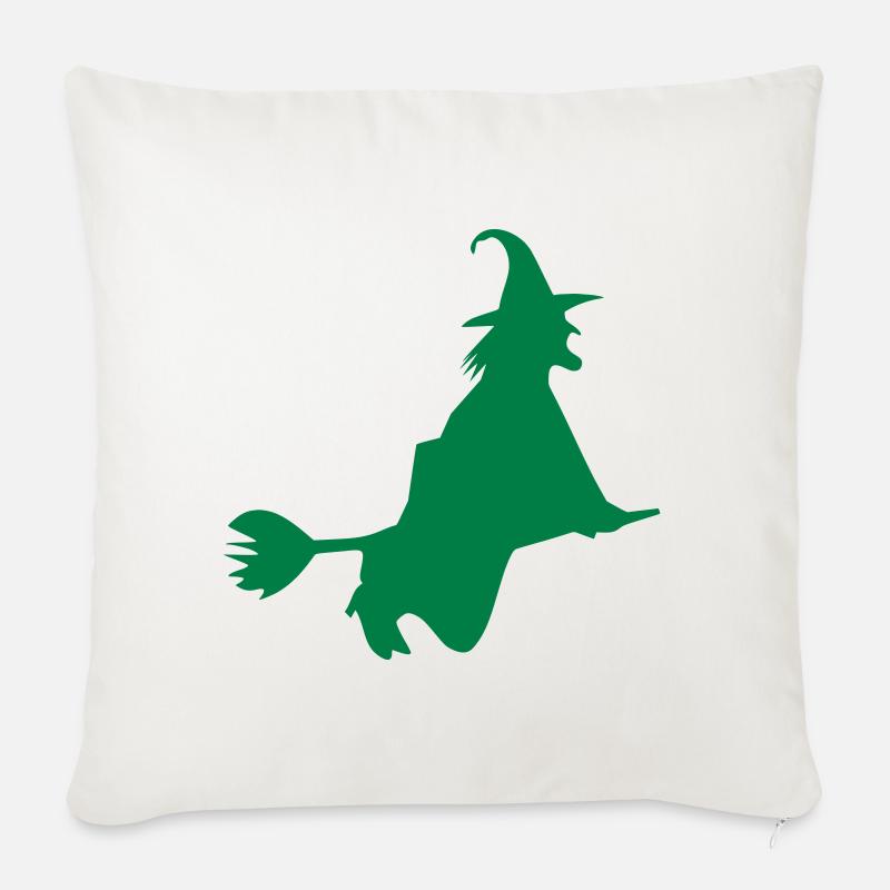 Sorcière 11 - Housse de coussin décorative 45 x 45 cm - blanc nature