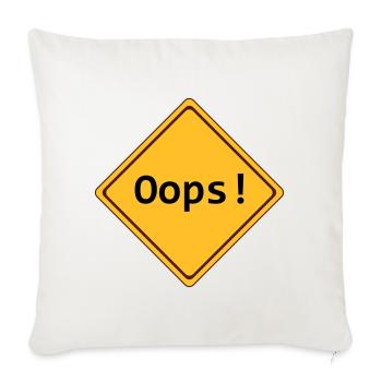 error, oops!, anpassbar - Sofakissenbezug 45 x 45 cm - Naturweiß  - Vorne