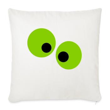 Yeux drôles - Housse de coussin décorative 45 x 45 cm - blanc nature - Devant