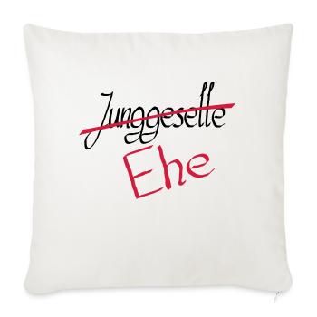 junggeselle 2 - Sofakissenbezug 45 x 45 cm - Naturweiß  - Vorne