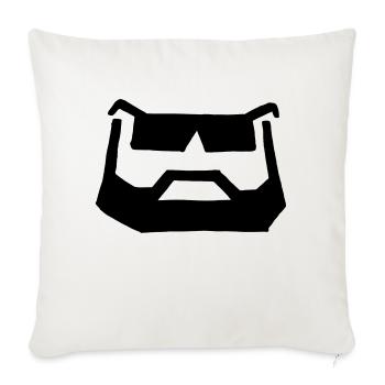 bart brille - Sofakissenbezug 45 x 45 cm - Naturweiß  - Vorne