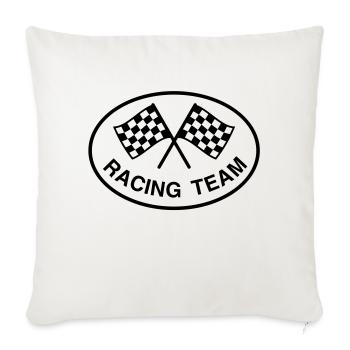 Racing Team, monochrome - Sofa pillowcase 17,3'' x 17,3'' (45 x 45 cm) - natural white - Front