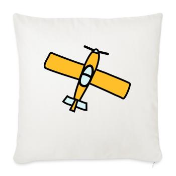 Airplane Design - Sofakissenbezug 45 x 45 cm - Naturweiß  - Vorne
