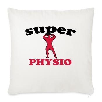 Super physio - Housse de coussin décorative 45 x 45 cm - blanc nature - Devant