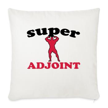 Super adjoint - Housse de coussin décorative 45 x 45 cm - blanc nature - Devant