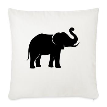 elefant_002 - Housse de coussin décorative 45 x 45 cm - blanc nature - Devant