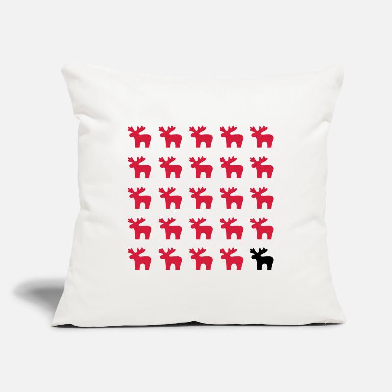 Moose Moose Pattern I Noël Housse de coussin décorative 45 x 45 cm