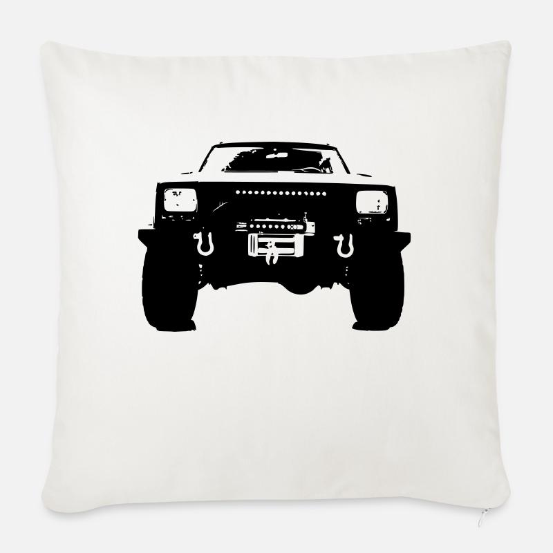 Cherokee XJ 05 - Housse de coussin décorative 45 x 45 cm - blanc nature