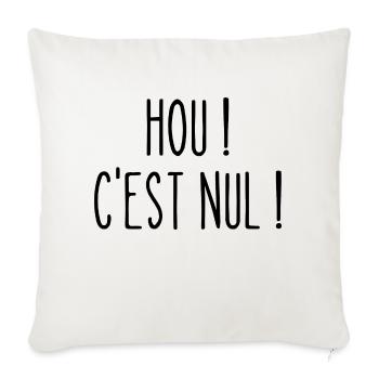 hou c'est nul - Housse de coussin décorative 45 x 45 cm - blanc nature - Devant