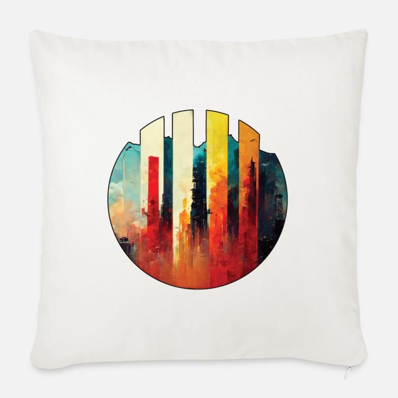 Metropole - Sofakissenbezug 45 x 45 cm - Naturweiß 