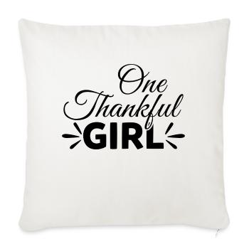 One thankful Girl - Sofa pillowcase 17,3'' x 17,3'' (45 x 45 cm) - natural white - Front
