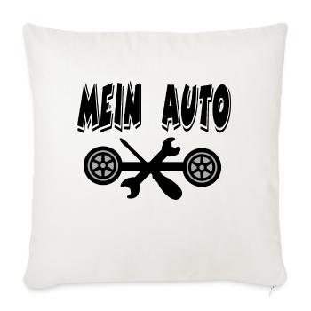 Auto - Sofakissenbezug 45 x 45 cm - Naturweiß  - Vorne
