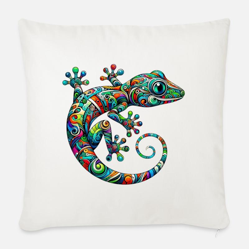 Gecko - Sofakissenbezug 45 x 45 cm - Naturweiß