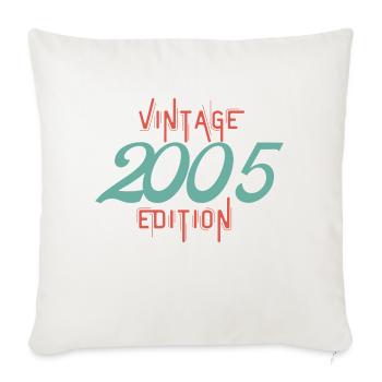 Vintage 2005 edition - Housse de coussin décorative 45 x 45 cm - blanc nature - Devant