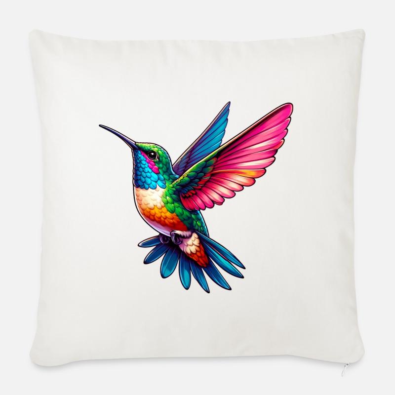 Kolibri - Sofakissenbezug 45 x 45 cm - Naturweiß 