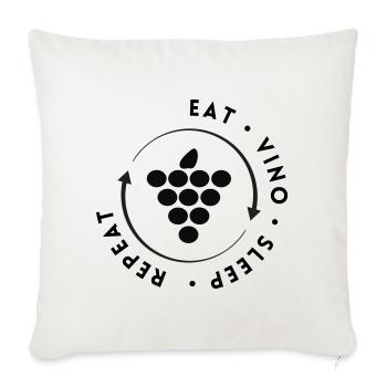 Bacchus Erbe - Sofakissenbezug 45 x 45 cm - Naturweiß  - Vorne