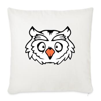 Owl Bird Eagle Owl Night Bird Barn Owl Owl Comic - Sofa pillowcase 17,3'' x 17,3'' (45 x 45 cm) - natural white - Front