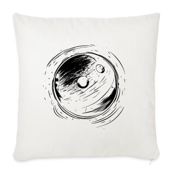 Bowling Ball Line Art - Sofa pillowcase 17,3'' x 17,3'' (45 x 45 cm) - natural white - Front