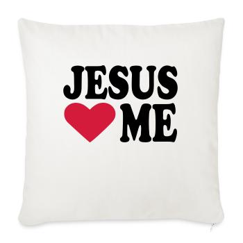 Jesus - Housse de coussin décorative 45 x 45 cm - blanc nature - Devant