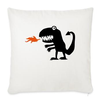 Drache - Sofakissenbezug 45 x 45 cm - Naturweiß  - Vorne