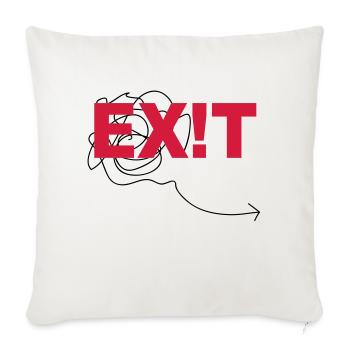 EXIT - Housse de coussin décorative 45 x 45 cm - blanc nature - Devant