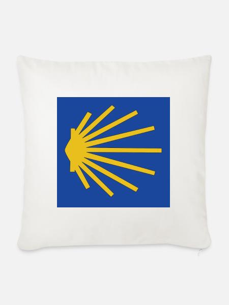 Muschel Wegweiser - Sofakissenbezug 45 x 45 cm - Naturweiß