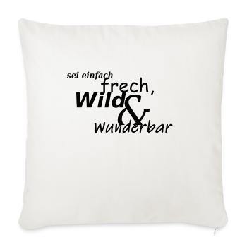 cheeky wild wonderful - Sofa pillowcase 17,3'' x 17,3'' (45 x 45 cm) - natural white - Front