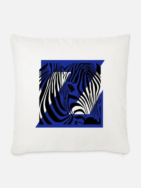 Zebra-Mix - Sofakissenbezug 45 x 45 cm - Naturweiß