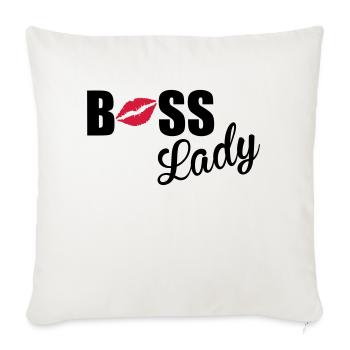Boss Lady - Housse de coussin décorative 45 x 45 cm - blanc nature - Devant