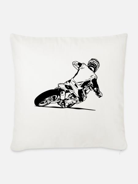 Supermoto - Sofakissenbezug 45 x 45 cm - Naturweiß