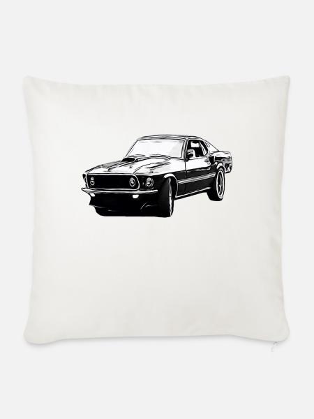 Auto - Sofakissenbezug 45 x 45 cm - Naturweiß 