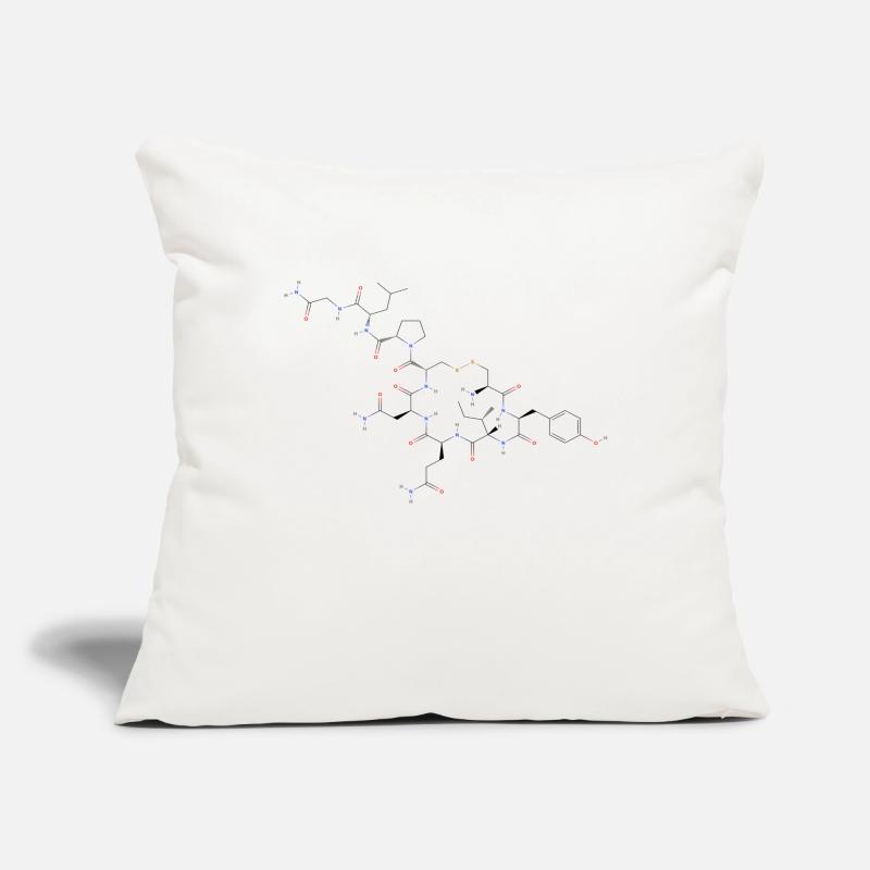 Oxytocin Molecule - Colored Structural Formula Sofa pillowcase 17,3'' x 17,3'' (45 x 45 cm)