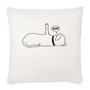 Lazy Dog Dog Lover Dog Owner Saying - Sofa pillowcase 17,3'' x 17,3'' (45 x 45 cm) - natural white - Front