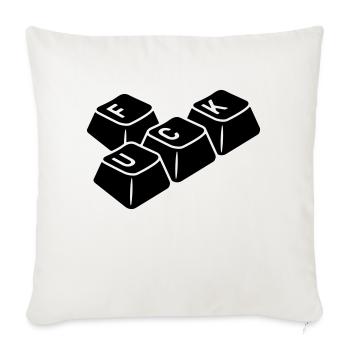 Keyboard F*CK - Sofa pillowcase 17,3'' x 17,3'' (45 x 45 cm) - natural white - Front
