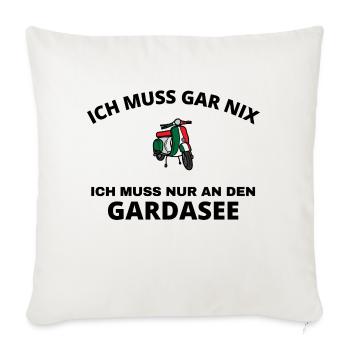 Gardasee - Sofakissenbezug 45 x 45 cm - Naturweiß  - Vorne