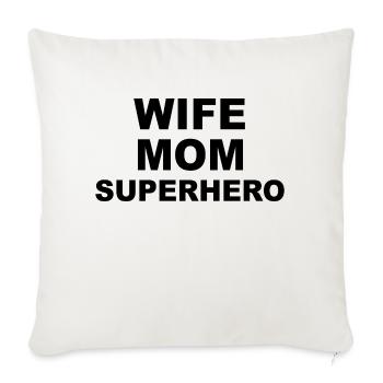 Funny Mom Gift Mom Mother's Day - Sofa pillowcase 17,3'' x 17,3'' (45 x 45 cm) - natural white - Front
