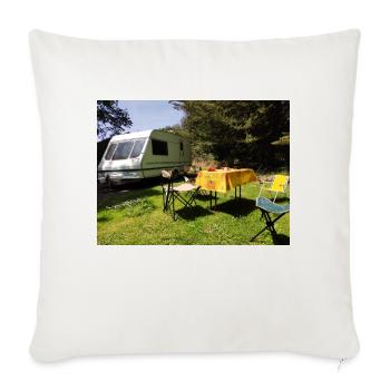 Caravane au soleil - Housse de coussin décorative 45 x 45 cm - blanc nature - Devant