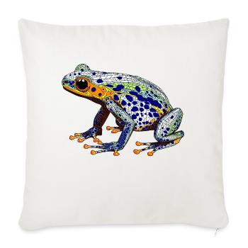 Grenouille empoisonnée avec une belle couleur d’avertissement comme un amphibien - Housse de coussin décorative 45 x 45 cm - blanc nature - Devant