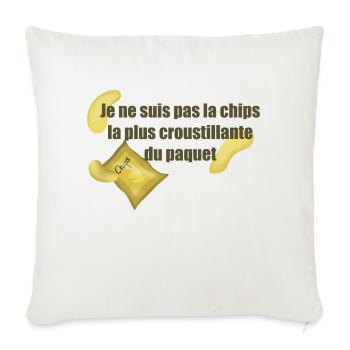 Chips - Housse de coussin décorative 45 x 45 cm - blanc nature - Devant