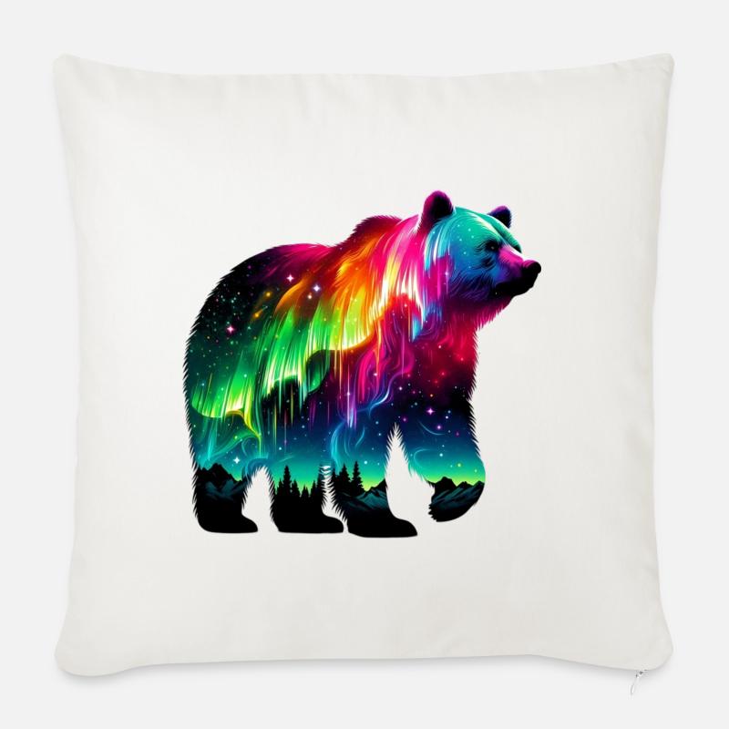 Bär - Sofakissenbezug 45 x 45 cm - Naturweiß 