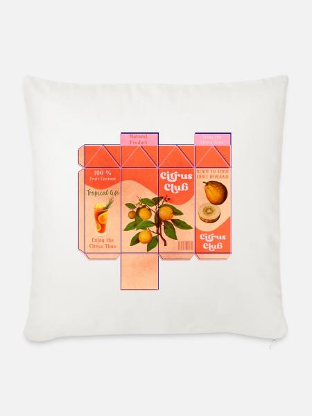 Fruity Vintage Juice Carton - Sofakissenbezug 45 x 45 cm - Naturweiß