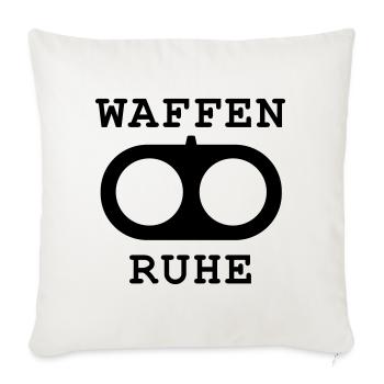 Waffenruhe Doppellauf Flinte Frieden Peace - Sofakissenbezug 45 x 45 cm - Naturweiß  - Vorne
