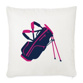 Icône du sac de golf pour l’équipement - Housse de coussin décorative 45 x 45 cm - blanc nature - Devant