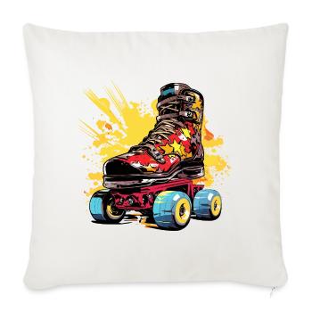 Rollerskates Grafik - Sofakissenbezug 45 x 45 cm - Naturweiß  - Vorne