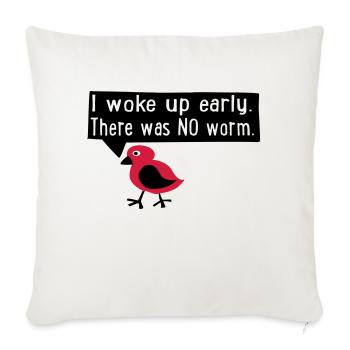 early bird - Sofa pillowcase 17,3'' x 17,3'' (45 x 45 cm) - natural white - Front