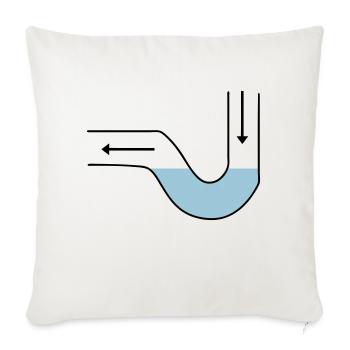 Plombier - Housse de coussin décorative 45 x 45 cm - blanc nature - Devant