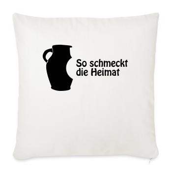 So schmeckt Heimat Bembel - Sofakissenbezug 45 x 45 cm - Naturweiß  - Vorne