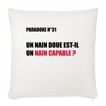 PARADOXE nain - Housse de coussin décorative 45 x 45 cm - blanc nature - Devant